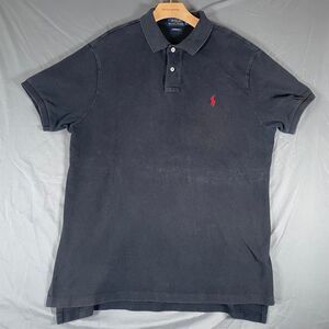 Polo Ralph Lauren Polo Shirt Men’s XL Classic Fit Black Short Sleeve Golf FLAWS